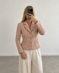 Blush pink tweed blazer (s/m)
