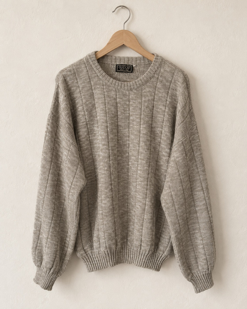 Grey textured knit sweater (l/xl)