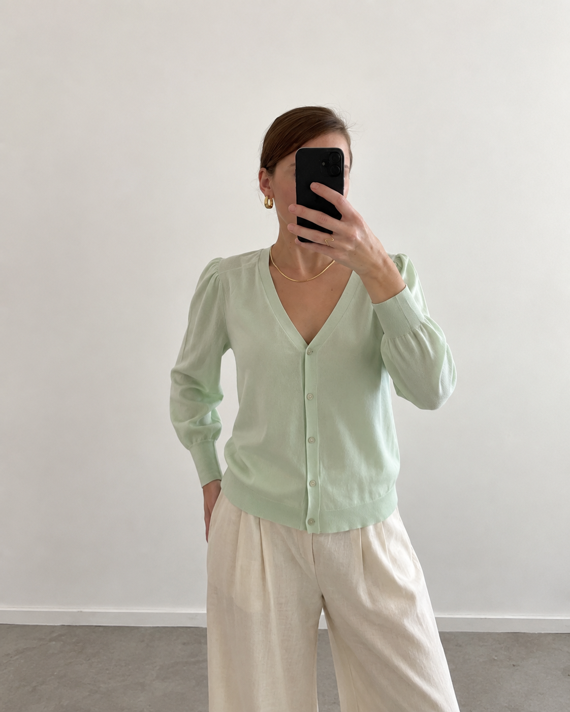 Mint cardigan (m)
