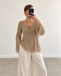Crochet fringe top (s/m)
