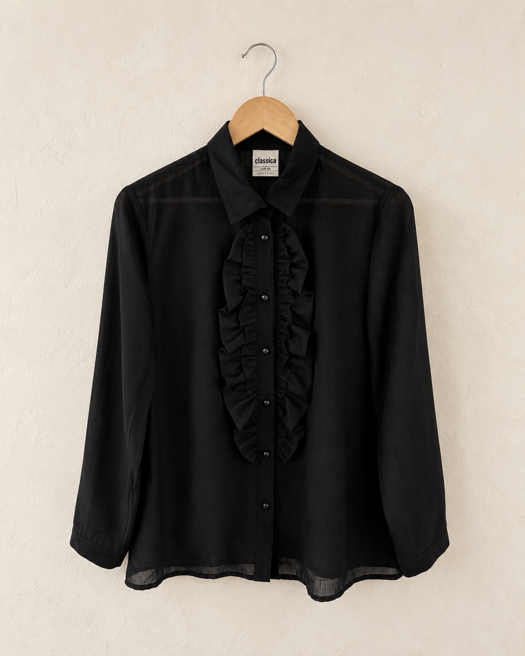 Black ruches blouse (m)