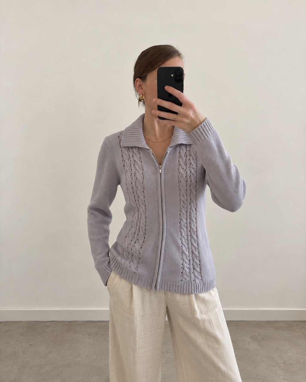 Lila zipper cardigan (m)