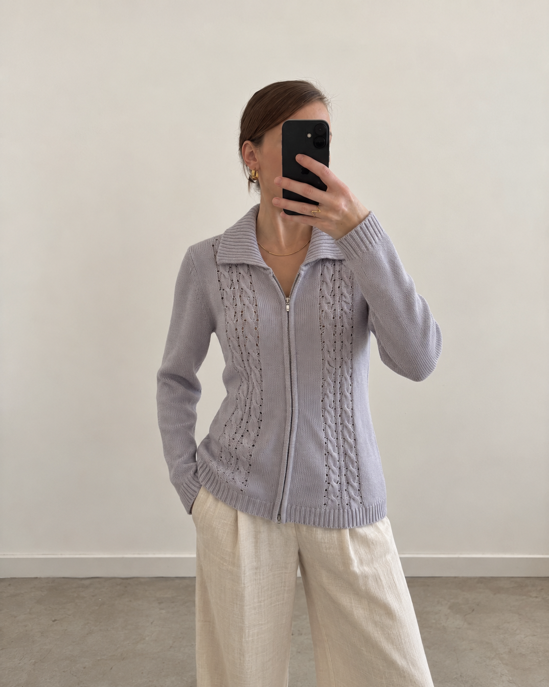 Lila zipper cardigan (m)