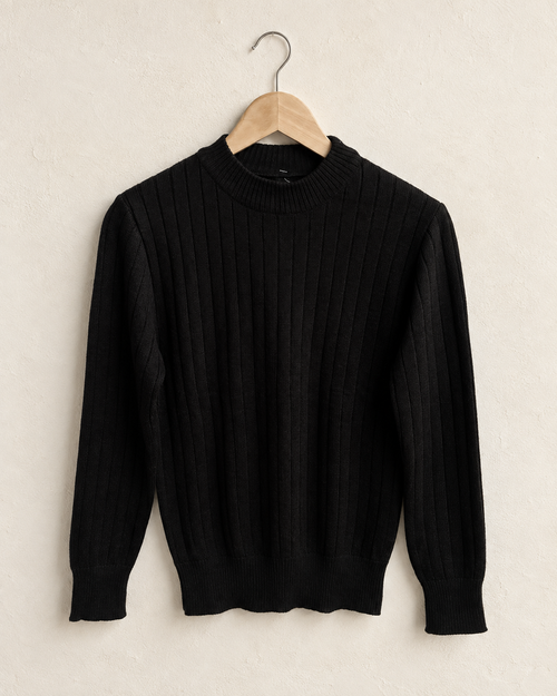 Black ribbed sweater (s)