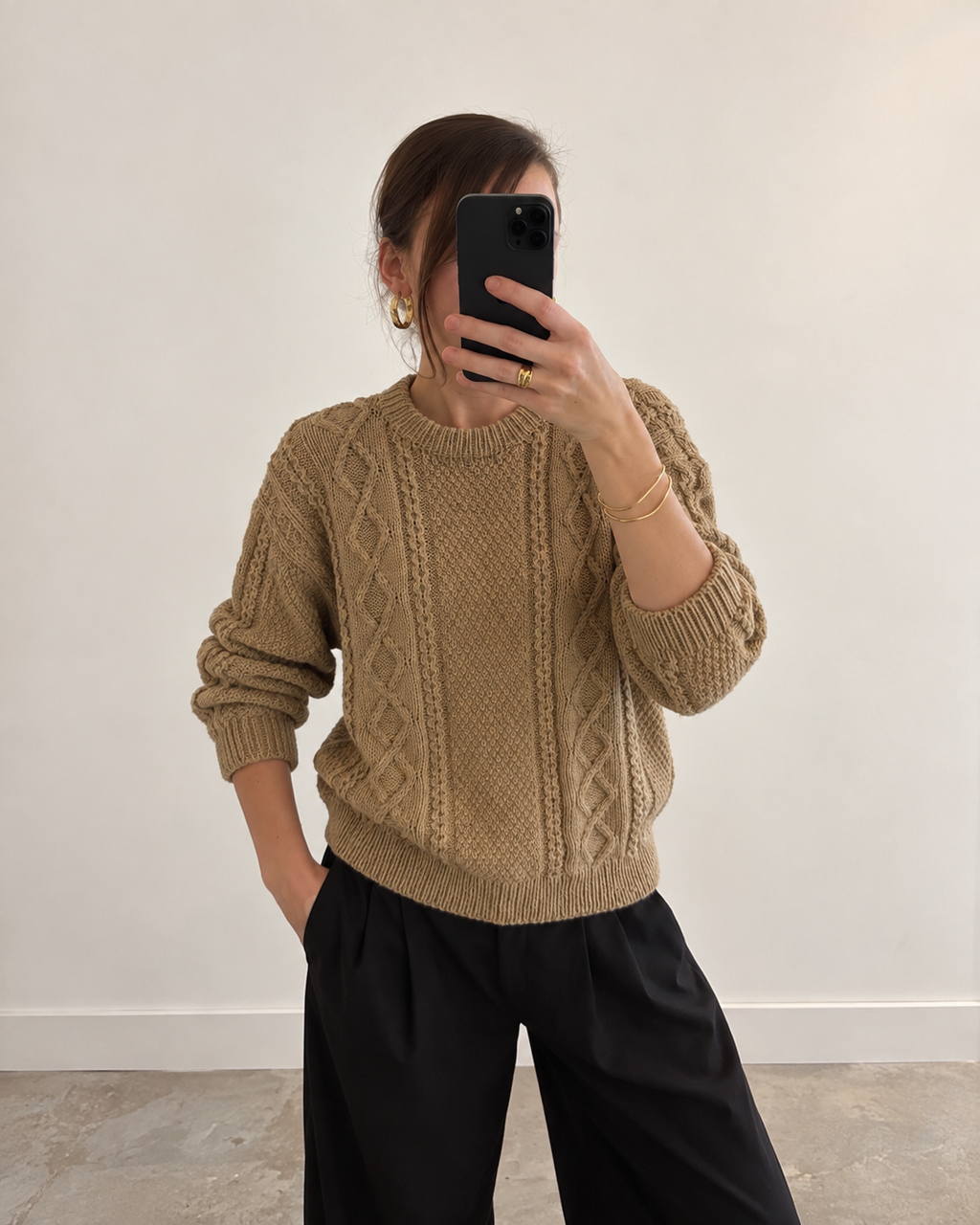 Cable knit jumper (m)