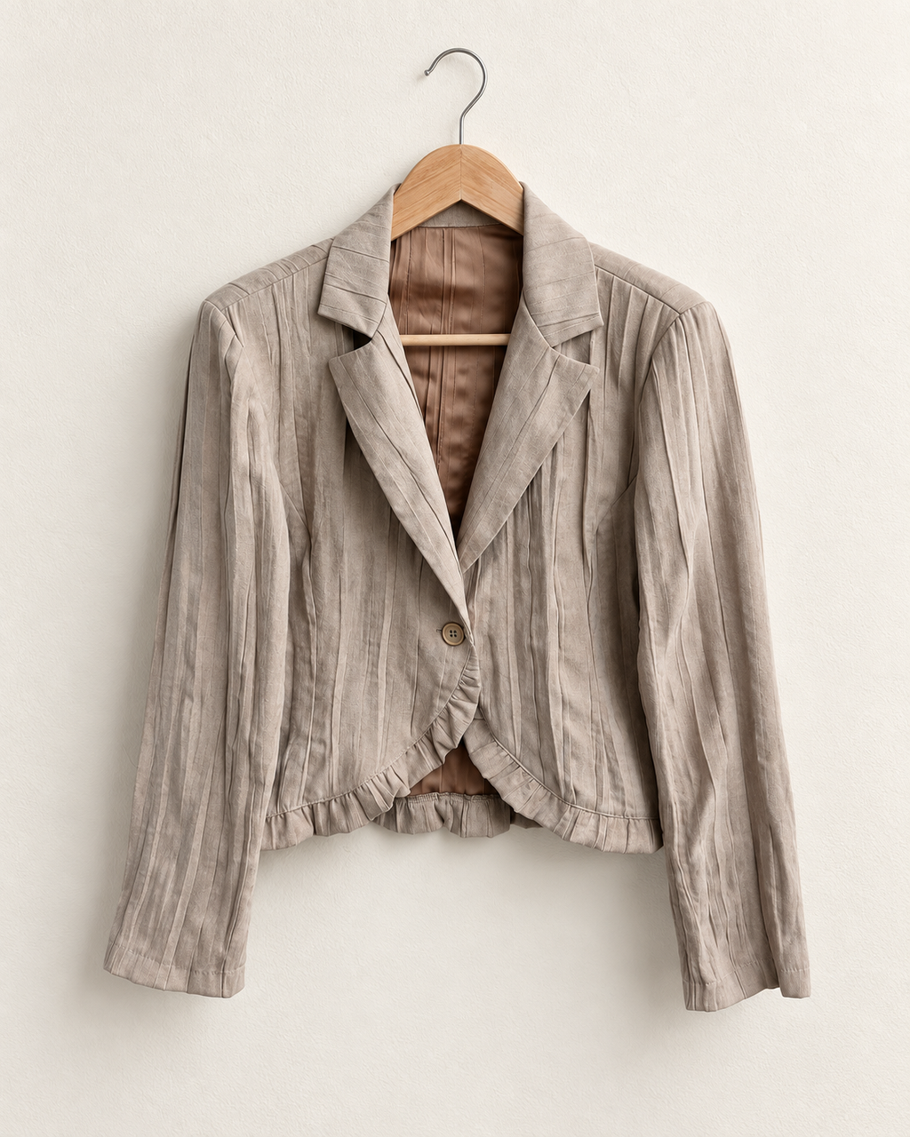Textured cropped blazer (s/m)