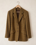 Brown checkered tailored blazer (m)