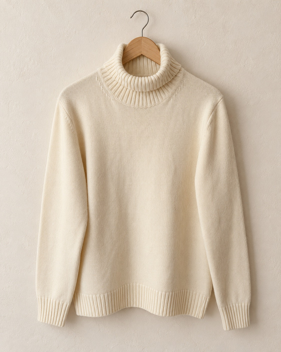 Cream turtleneck sweater (L)
