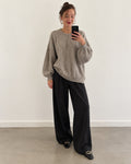 Grey textured knit sweater (l/xl)