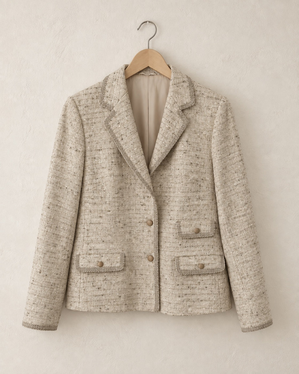 Tweed creme blazer (s/m)