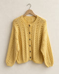 Yellow knit cardigan (L)