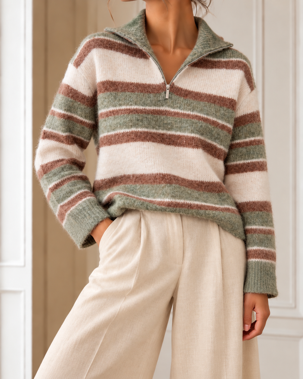 Teddy striped jumper