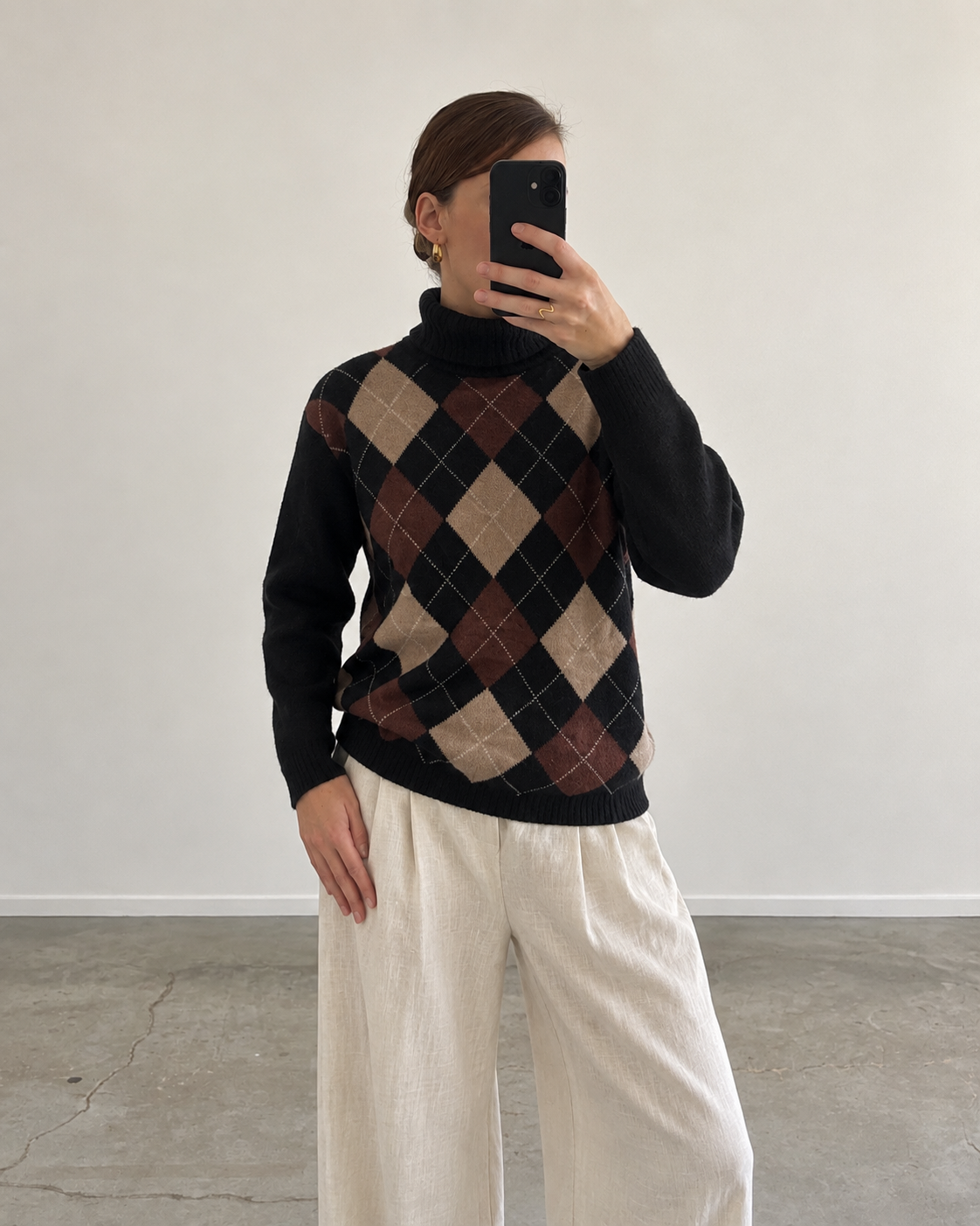Wool pattern jumper (m)