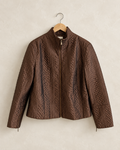 Chocolate brown quilted jacket (s/m)