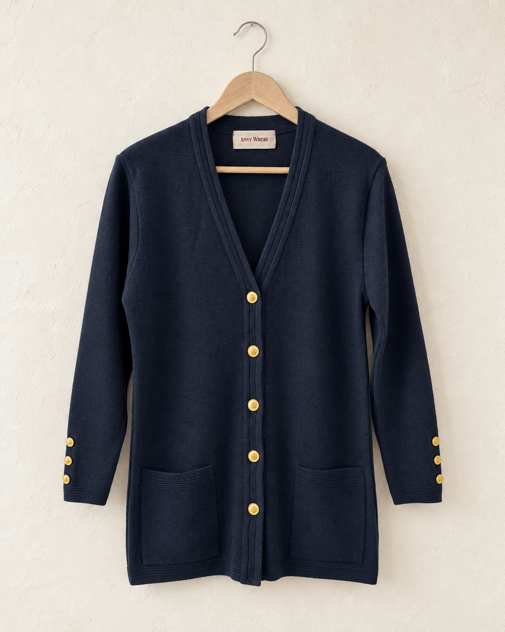 Darkblue wool cardigan (m/l)
