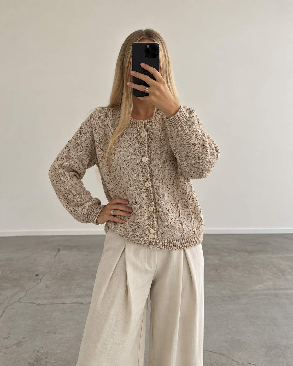 Speckled knit cardigan (m/l)
