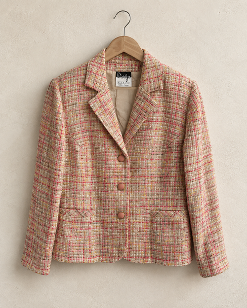 Blush pink tweed blazer (s/m)
