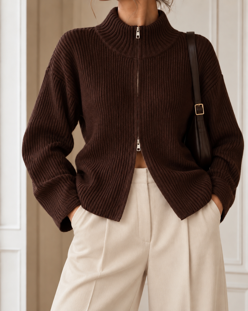 Noa zipper cardigan