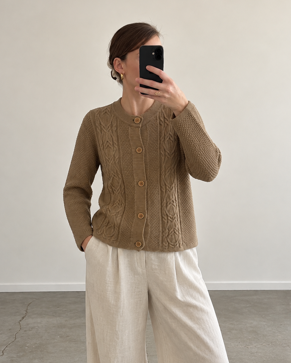 Cable cardigan (m)