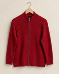 Red zipper cardigan (L)