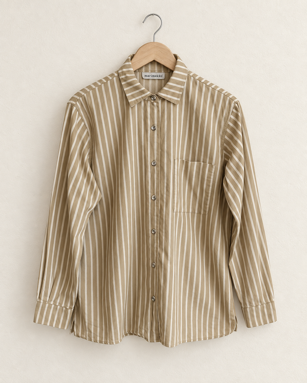Beige striped shirt (s/m)