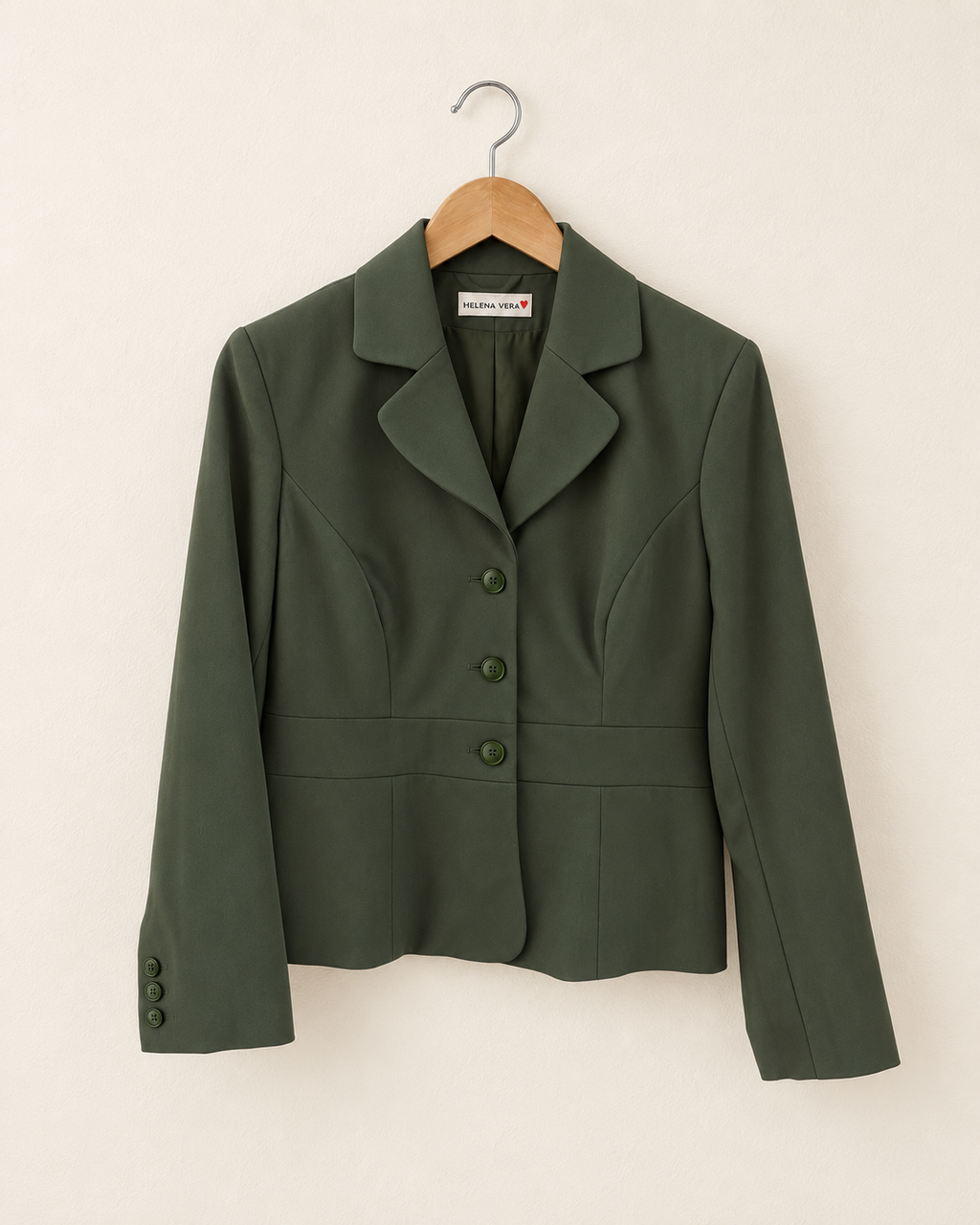 Olive green tailored blazer (s/m)