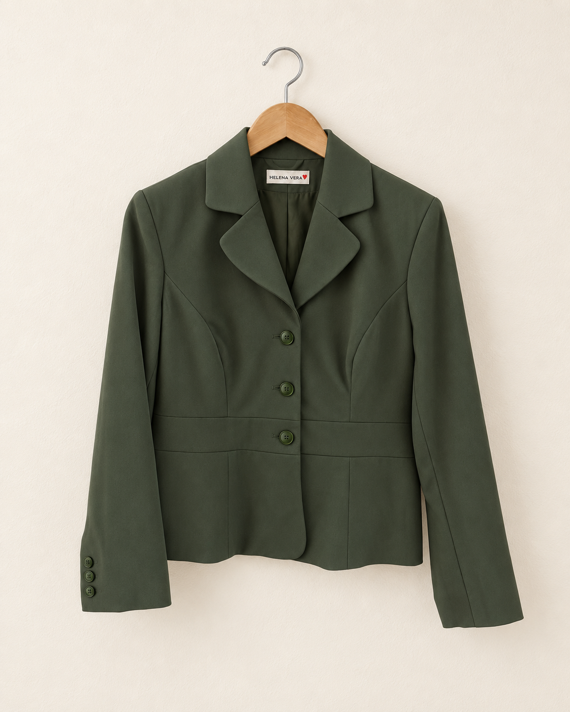 Olive green tailored blazer (s/m)