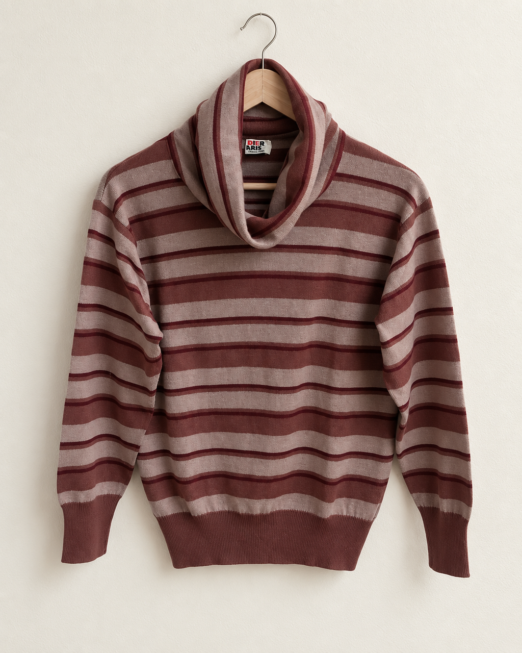 Warm neutral striped sweater (m)