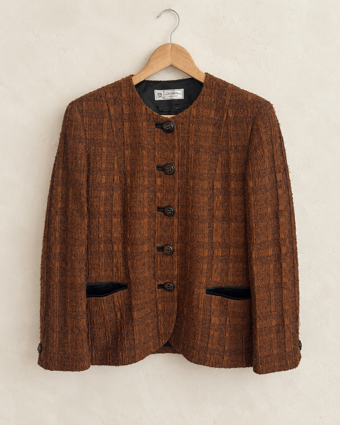 Brown textured blazer (M/L)