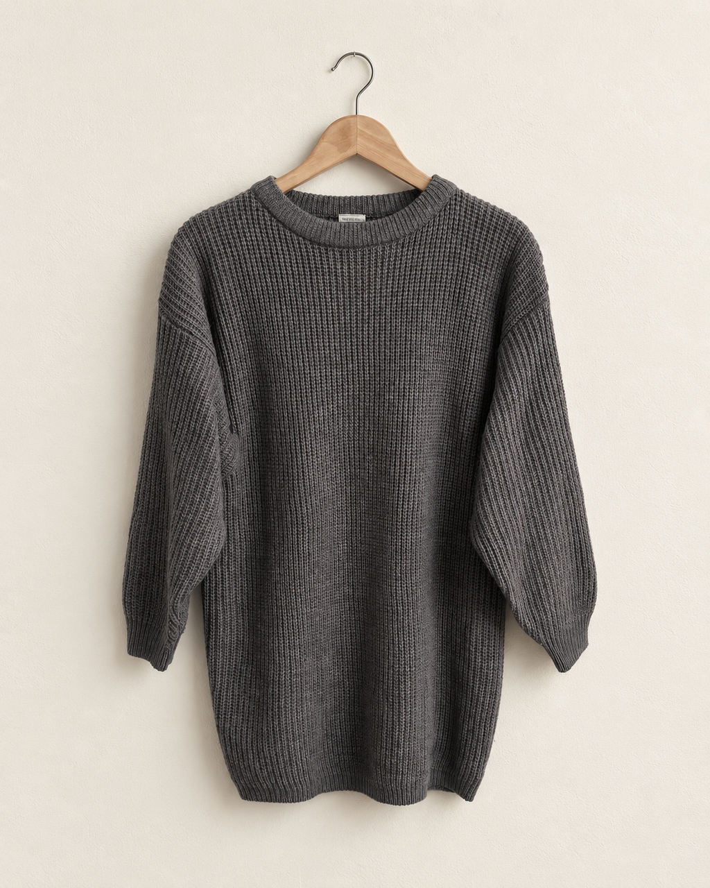 Charcoal grey chunky knit sweater (s/m)