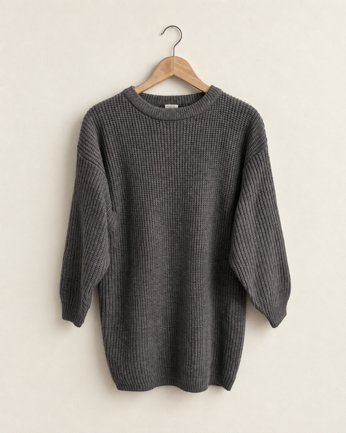 Charcoal grey chunky knit sweater (s/m)