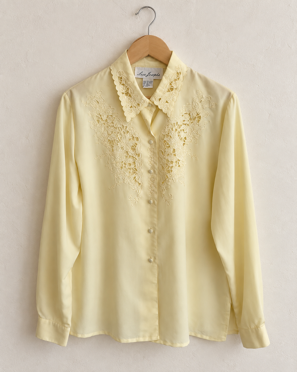 Butter yellow lace blouse (m/l)