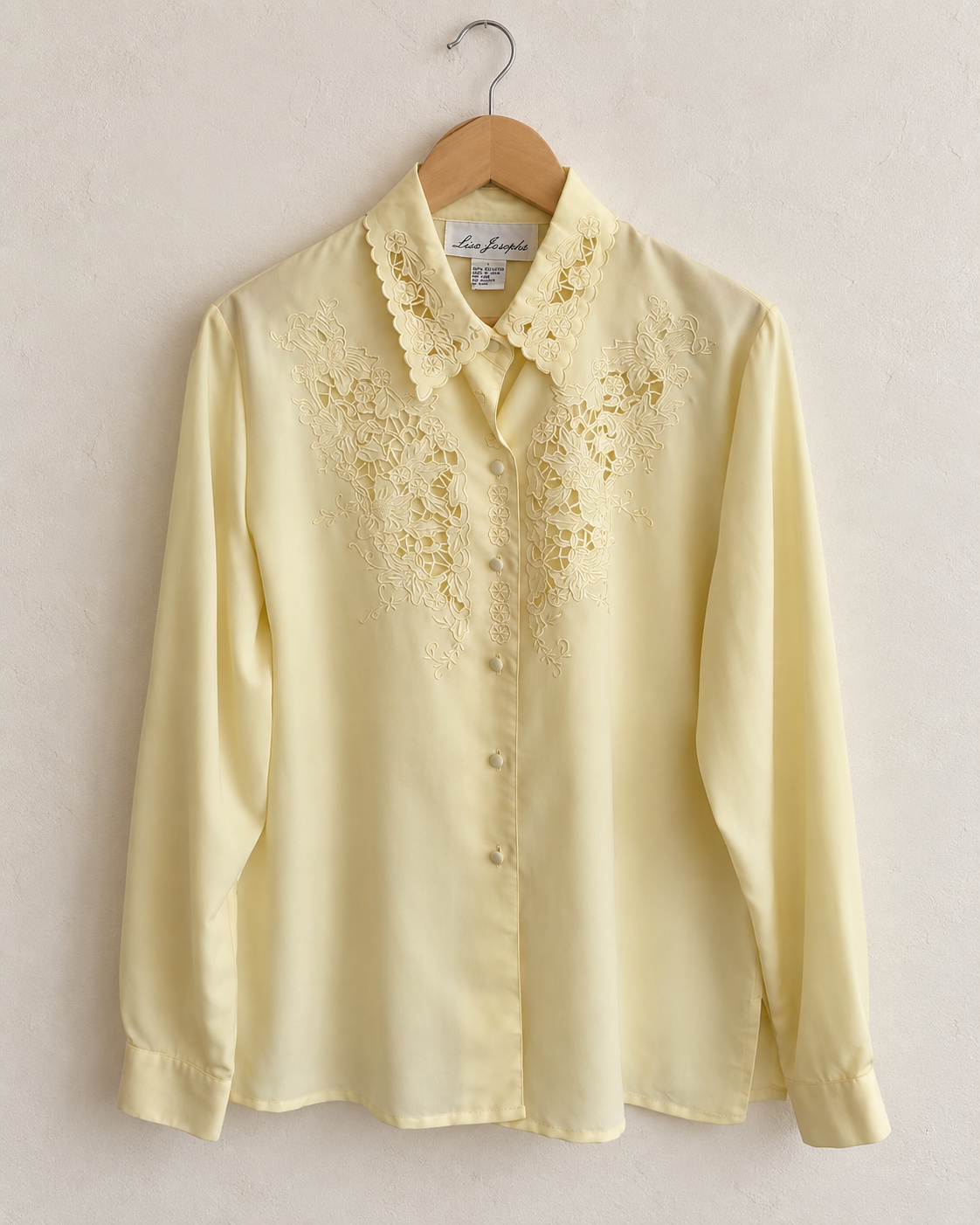 Butter yellow lace blouse (m/l)