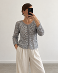 Silver embellished cardigan (m)
