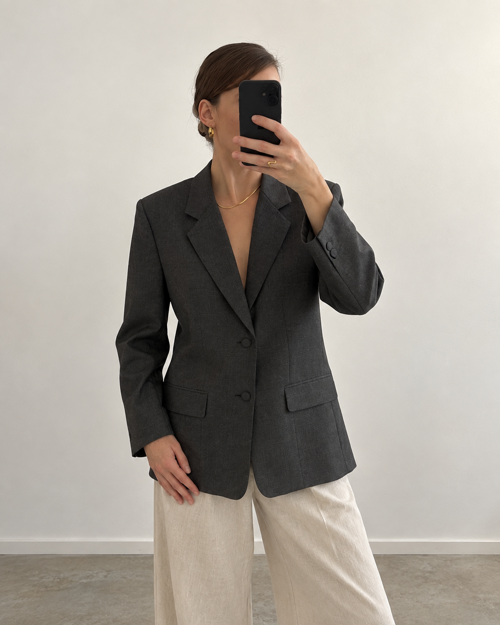 Charcoal grey blazer (m/l)