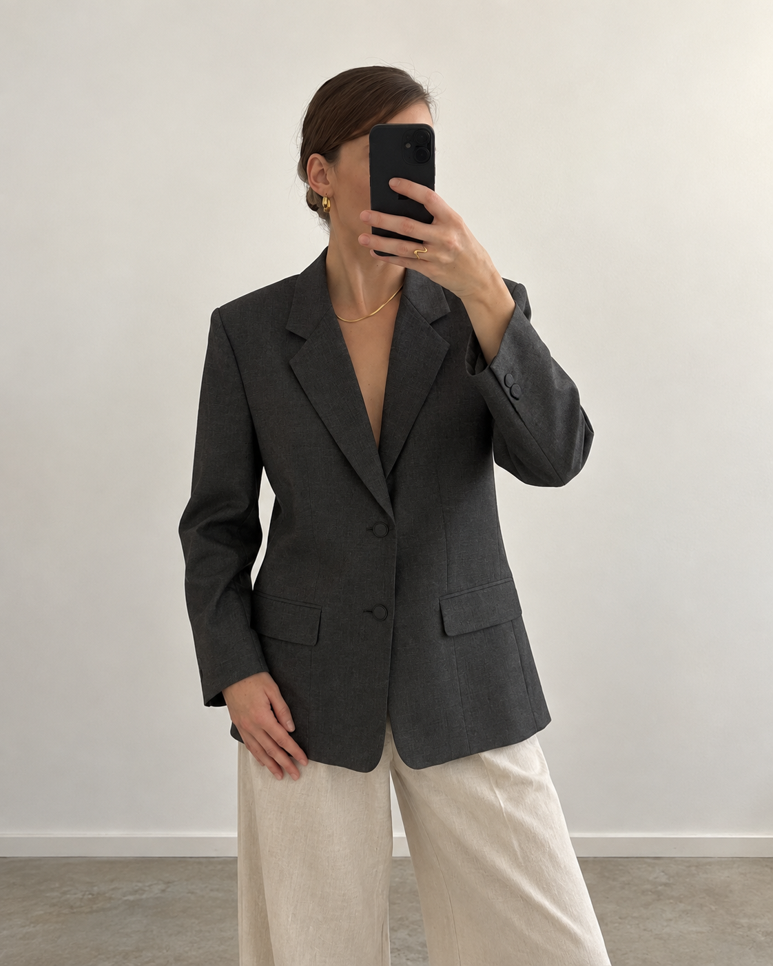 Charcoal grey blazer (m/l)