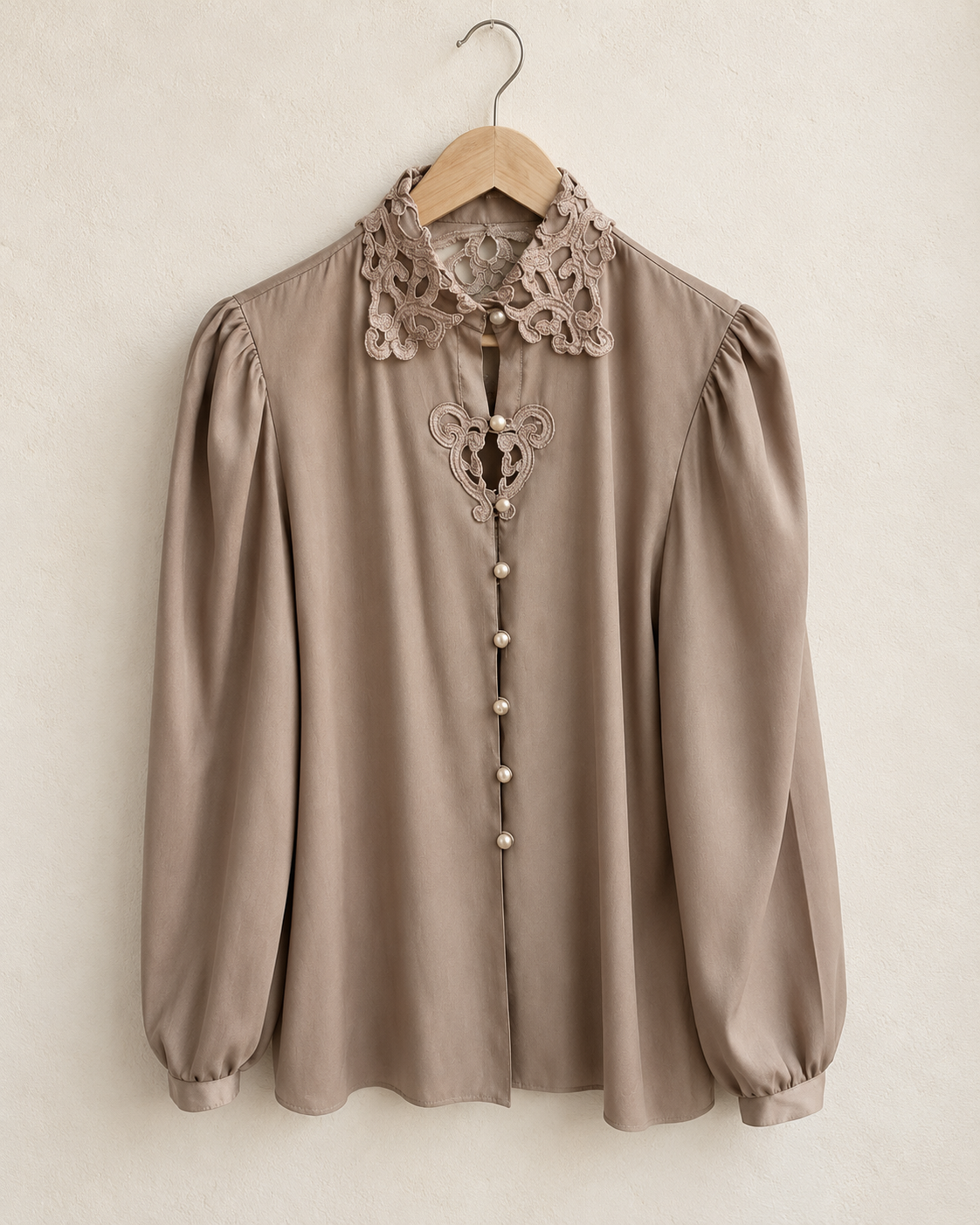 Satin lace blouse (L)