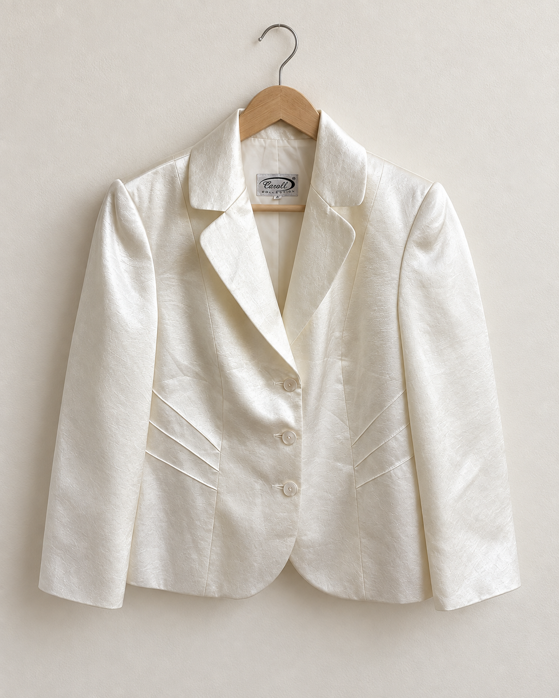 Ivory satinlook blazer (s/m)