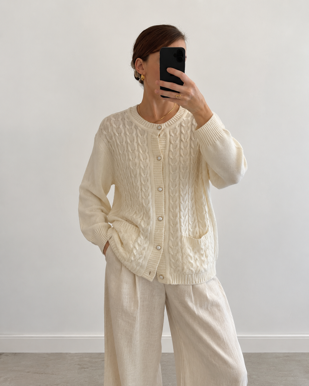Crème cardigan (m/l)