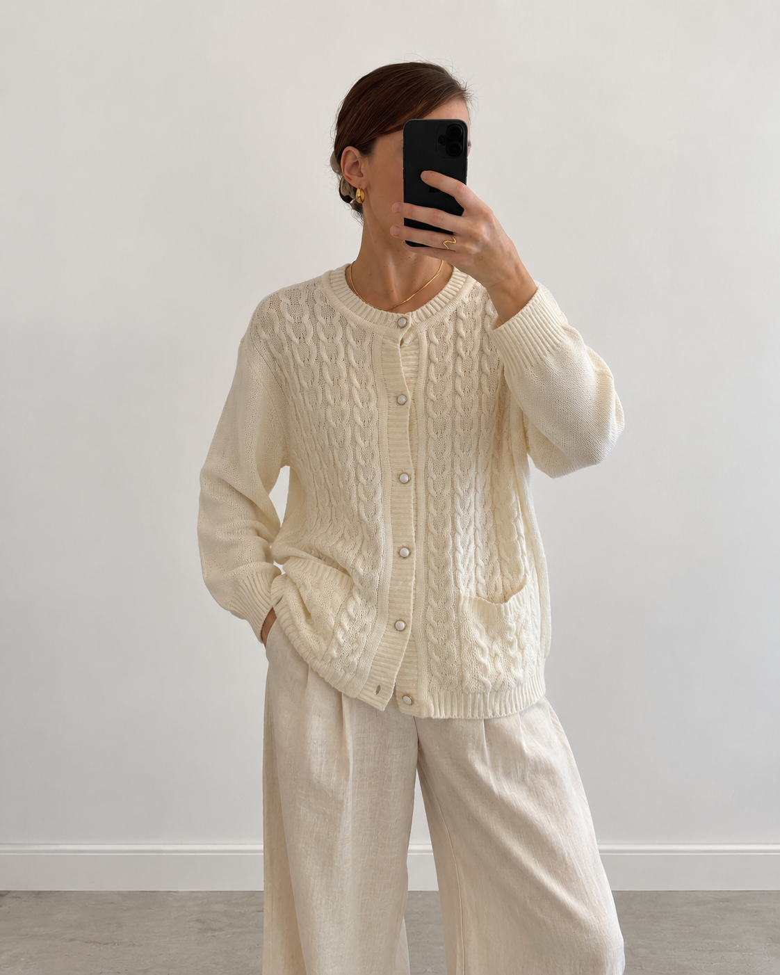 Crème cardigan (m/l)