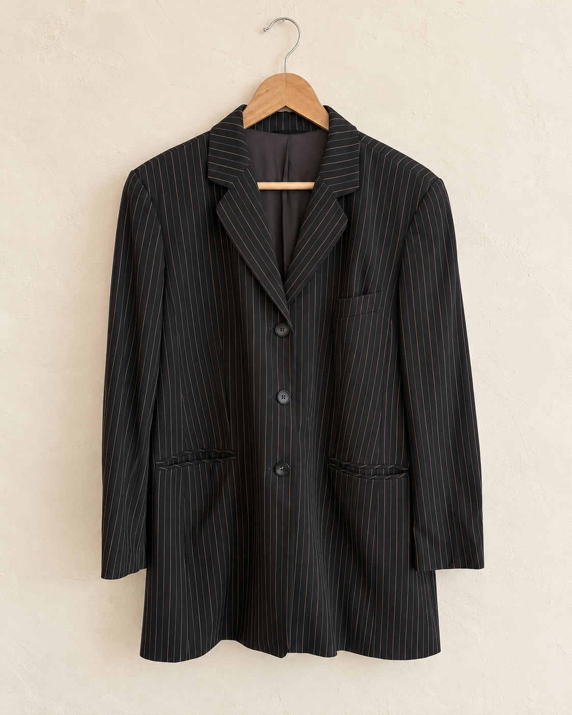 Striped long blazer (m/l)