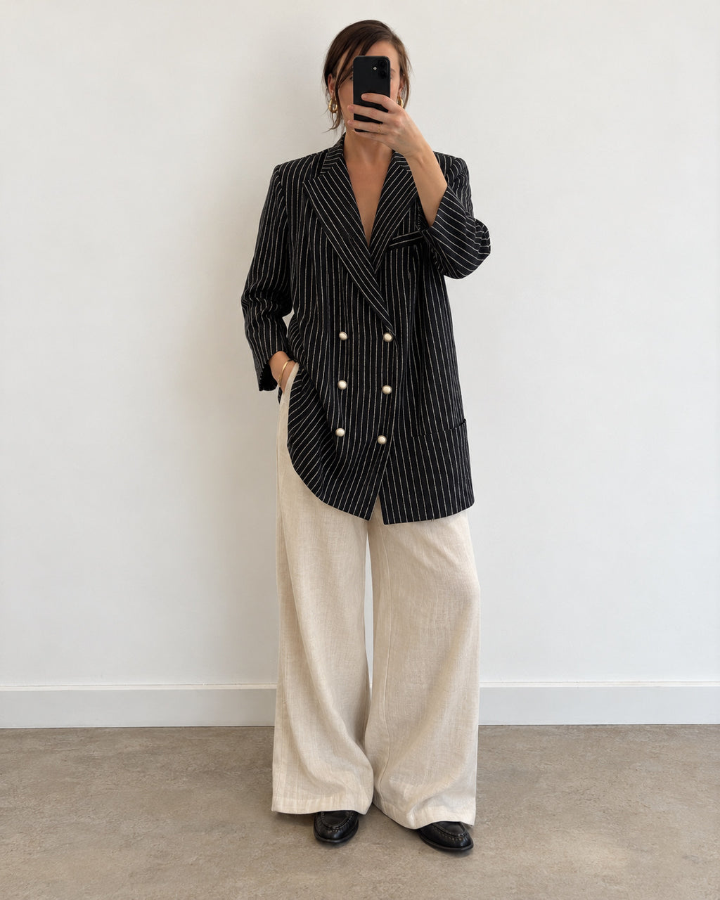 Long striped blazer (m)