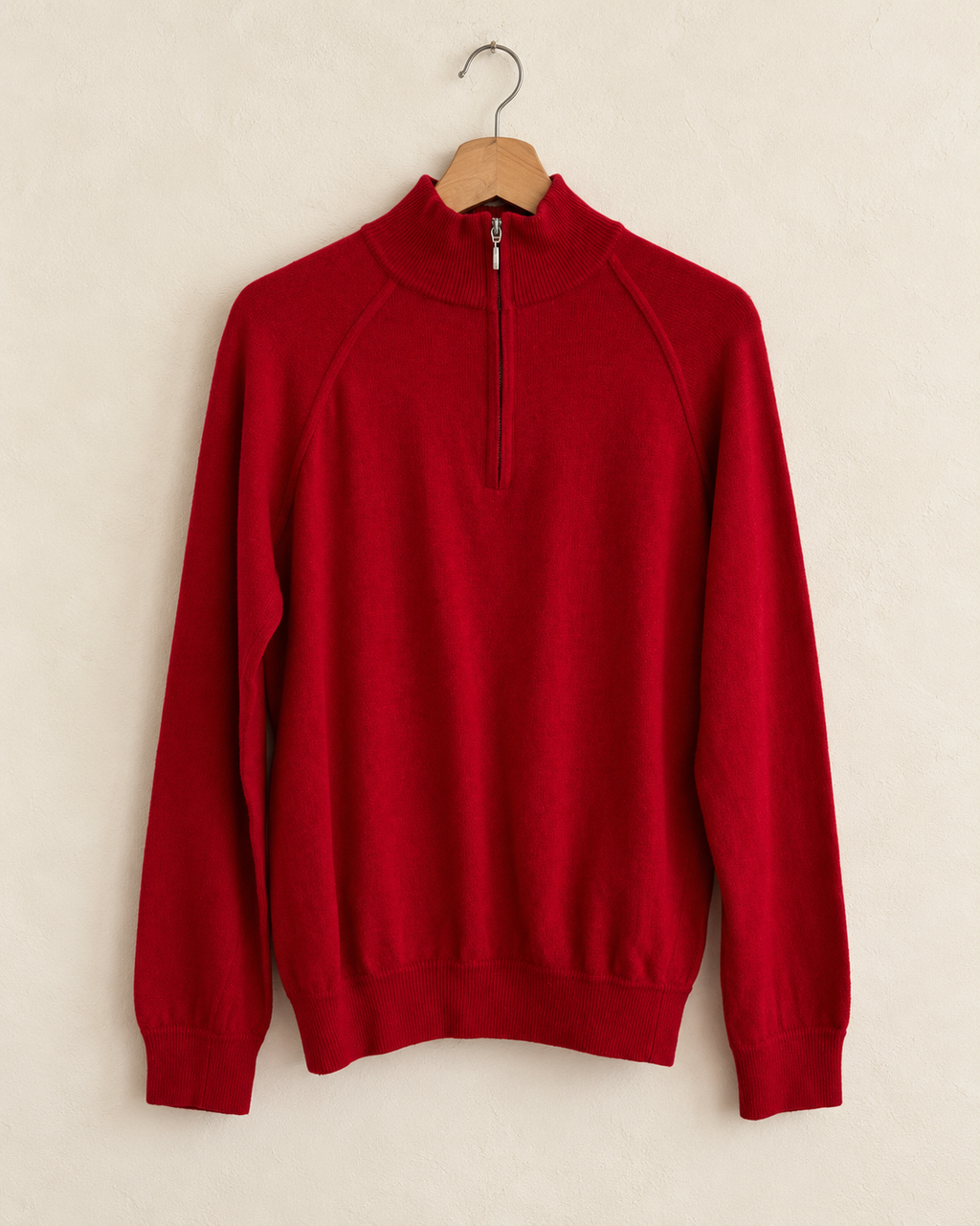 Red zip sweater (m)