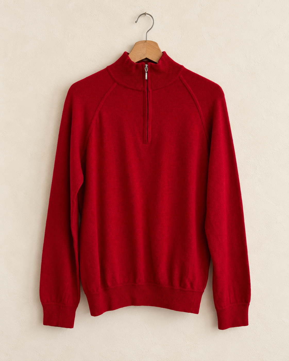 Red zip sweater (m)