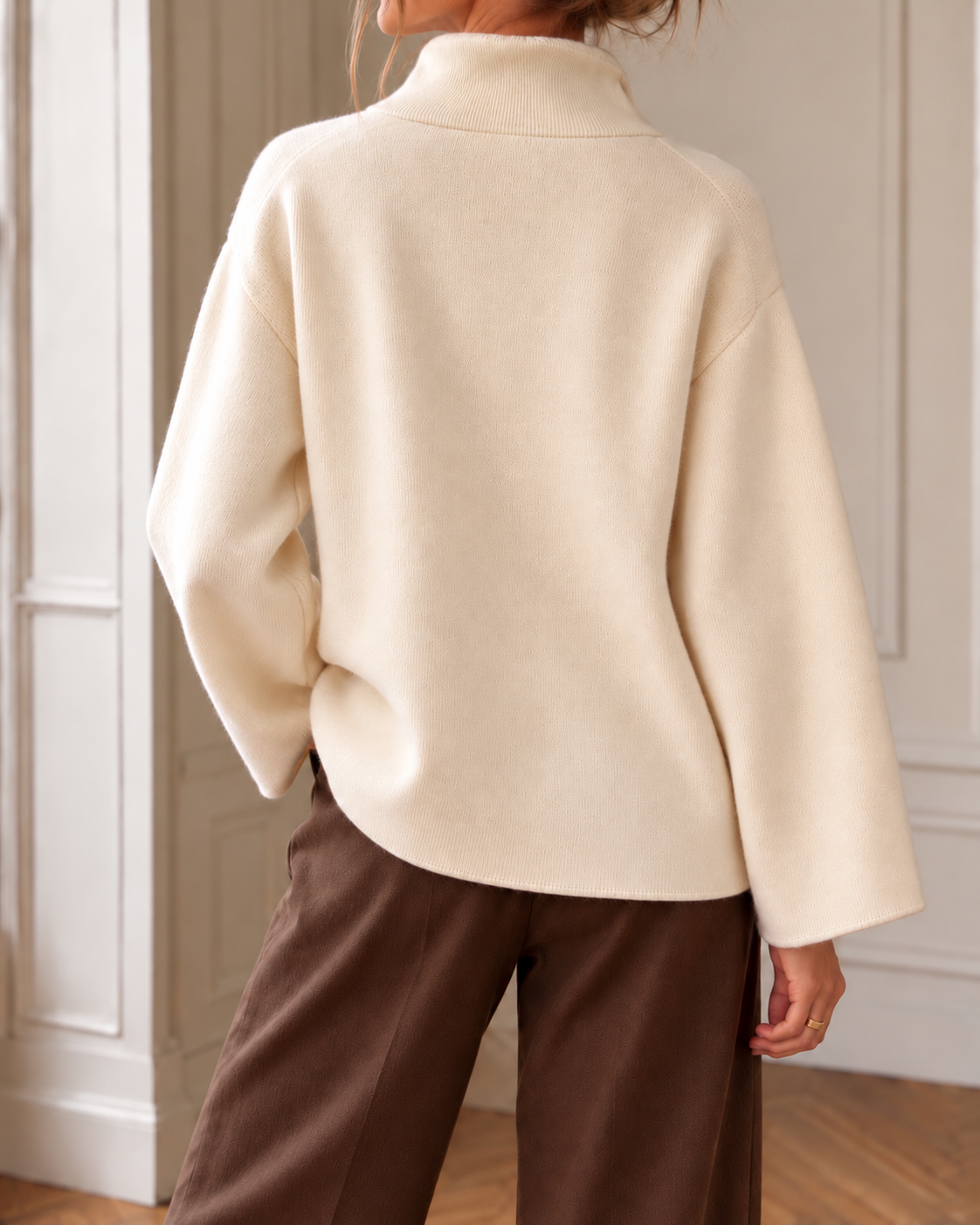 Charlie crème zipper