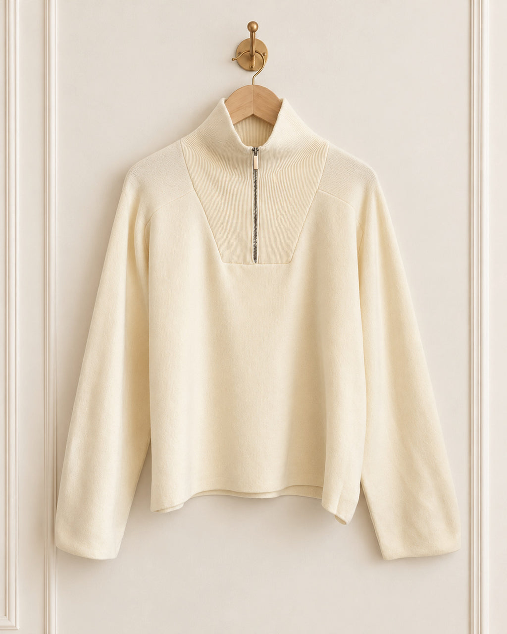Charlie crème zipper