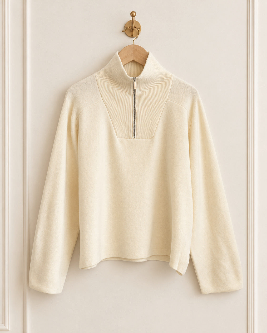 Charlie crème zipper