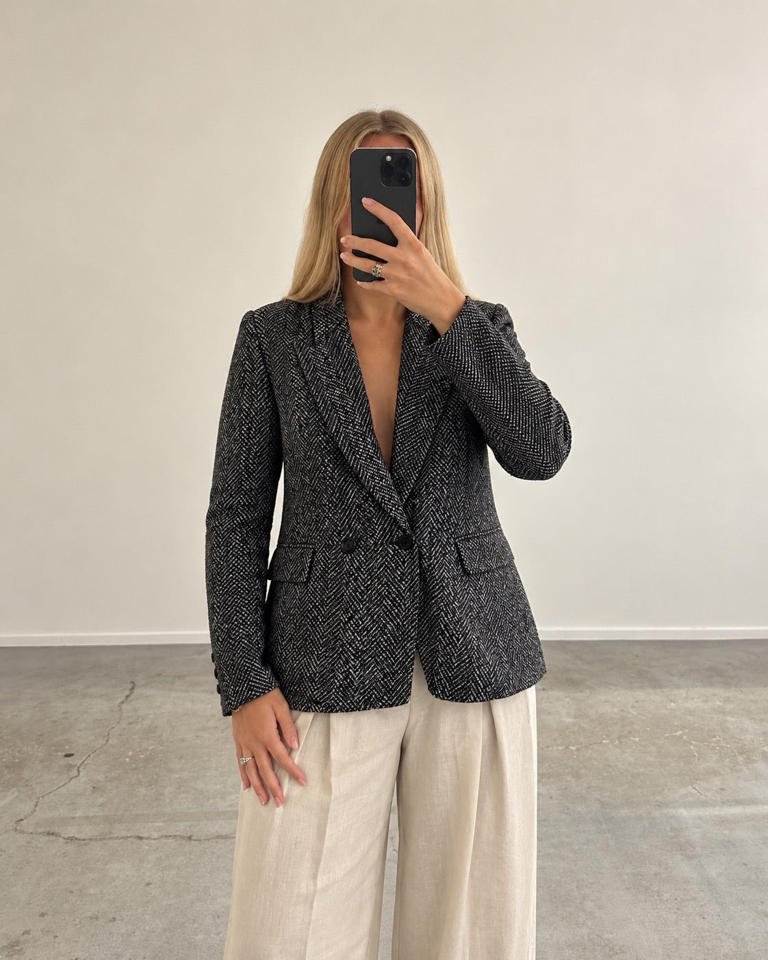 Double breasted black blazer (m/l)